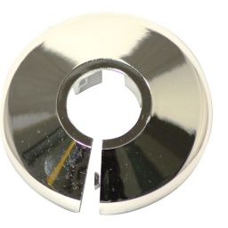 Plumbsure M445CQV3 Plastic Chrome effect Pipe collar (Dia)22mm, Pack of 5