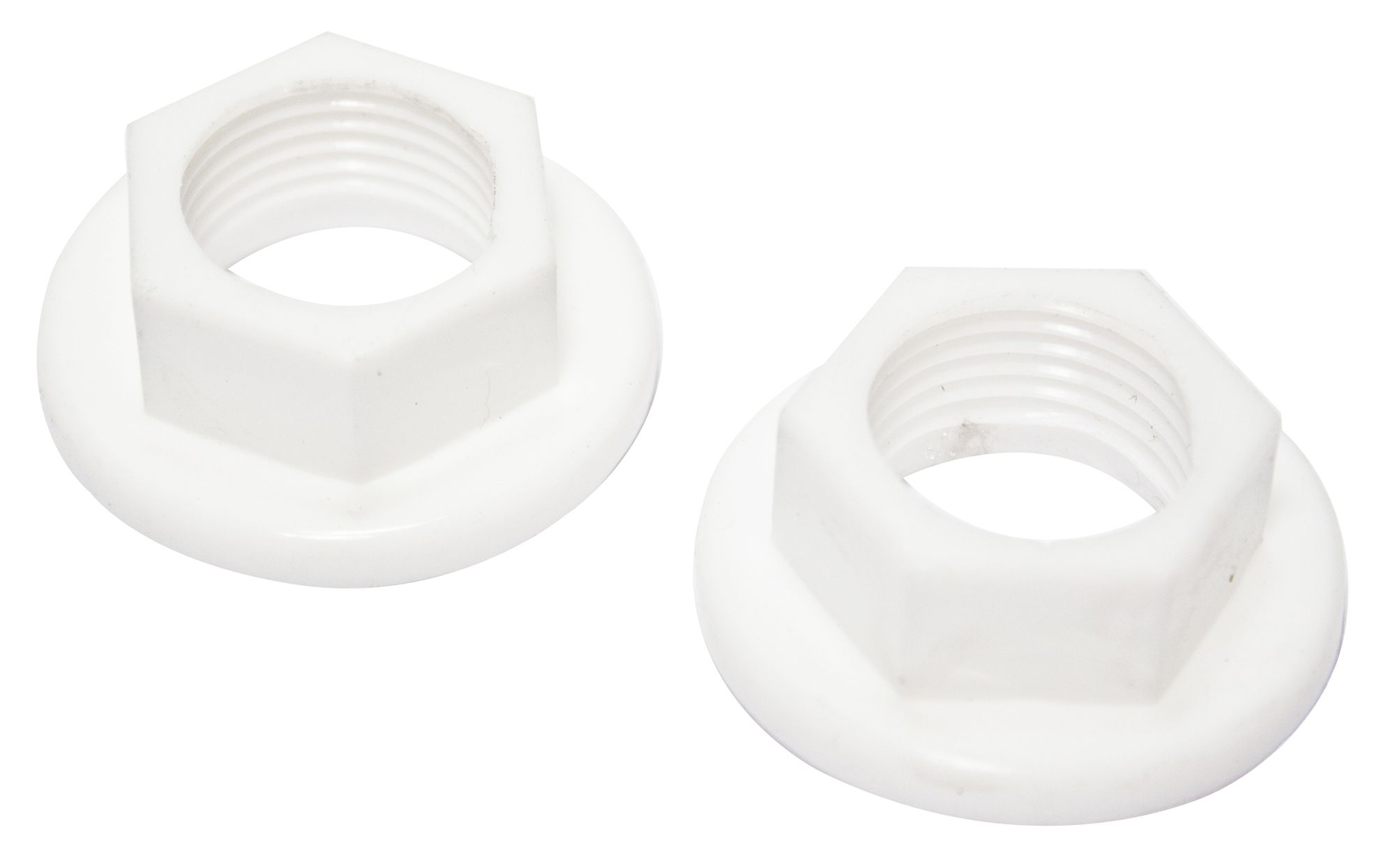 Plumbsure Plastic Threaded Backnut (Dia)12.7mm, Pack of 2