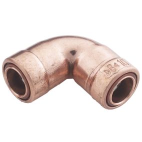 Plumbsure Push-fit 90° Pipe elbow (Dia)10mm