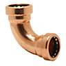 Plumbsure Push-fit 90° Pipe elbow (Dia)15mm 15mm, Pack of 5