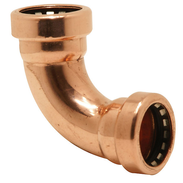 Pack of 5 15mm 90 Elbow Copper Connector Push Fitting 