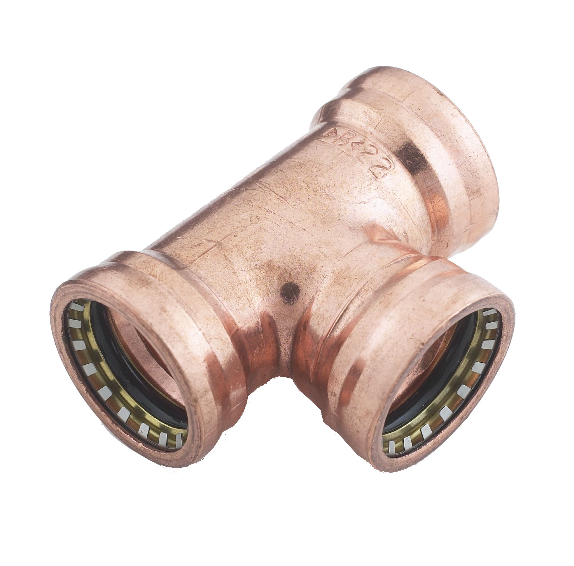 Plumbsure Push-fit Equal Pipe tee (Dia)22mm x 22mm x 22mm