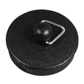 Plumbsure Rubber Black Basin plug (Dia)32mm