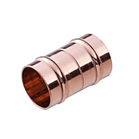 Plumbsure Solder ring Straight Coupler (Dia)15mm 15mm, Pack of 2