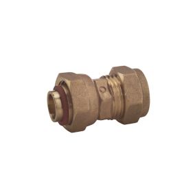 Plumbsure Straight Compression Tap connector 15mm x ¾" (L)47.8mm