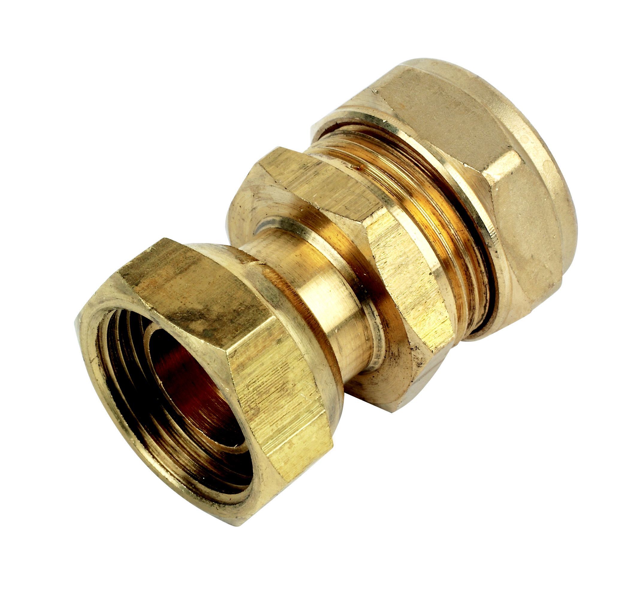 Plumbsure Straight Compression Tap connector 22mm x ¾