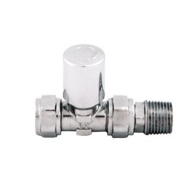 Plumbsure Straight Radiator valve (Dia)15mm