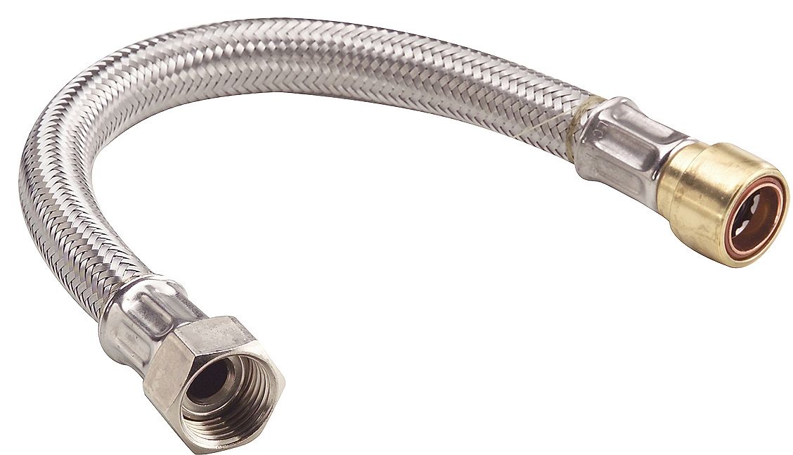Plumbsure Tap connector BQ28618607 1 Push-fit (L)300mm 15mm
