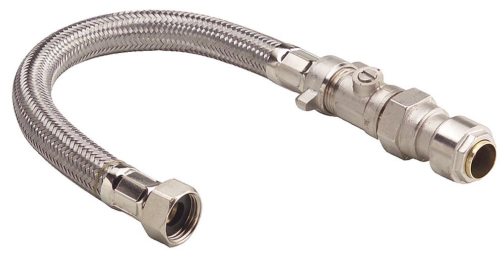 Plumbsure Tap connector BQ28618690 1 Compression (L)300mm 22mm