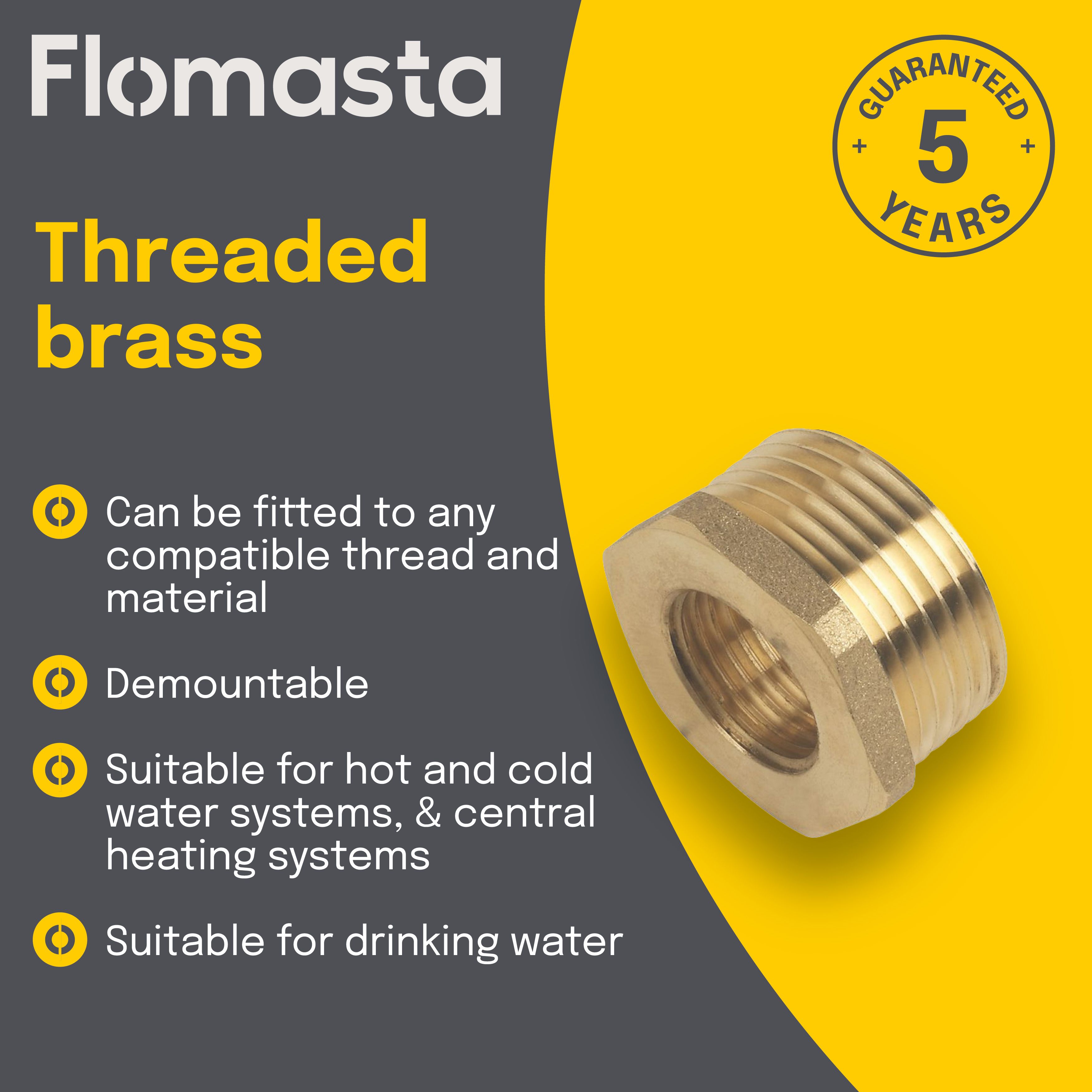 Plumbsure Threaded Reducing Pipe fitting bush (Dia)19mm
