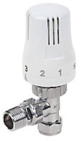 Plumbsure TRCD07 White Angled Thermostatic Radiator valve