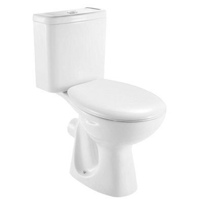 Plumbsure Truro White Close-coupled Toilet, basin & tap pack