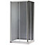 Plumbsure Universal Square Shower Enclosure & tray - Double sliding doors (H)185cm (W)76cm (D)76cm