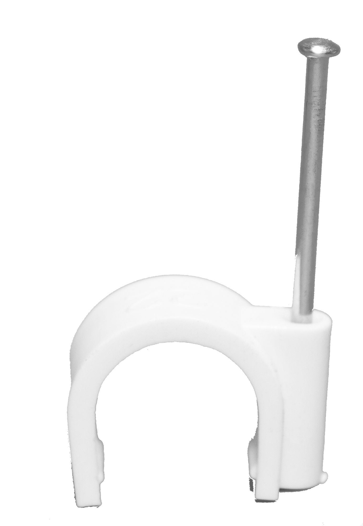 Plumbsure White Plastic Pipe clip M552N50QV3 (Dia)22mm, Pack of 50