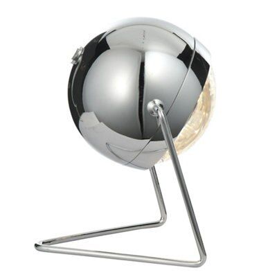 Pluto Matt chrome effect Table lamp