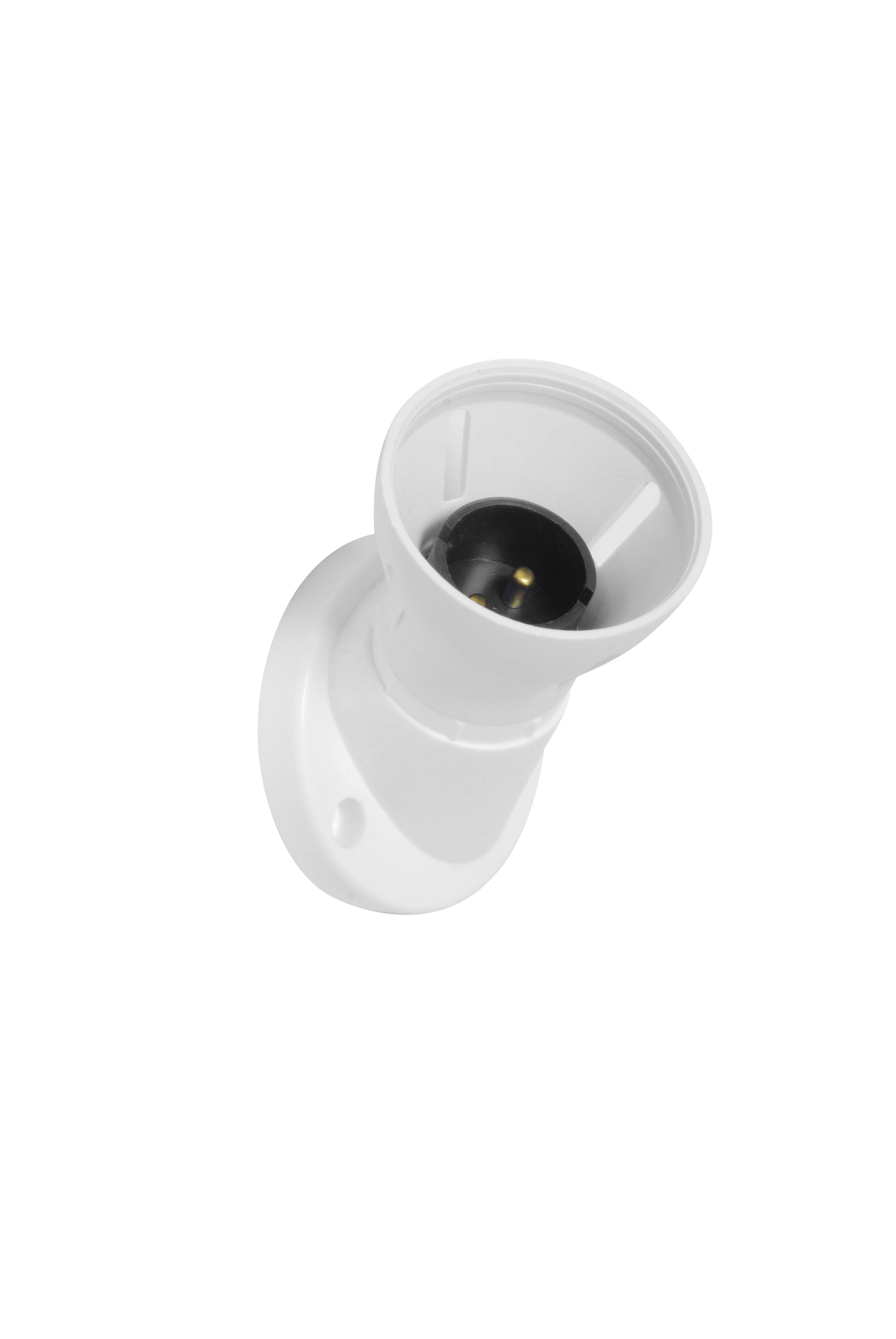 PMS White Bayonet cap (B22) Angled Batten lampholder 8331