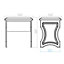 Polar White Dressing table stool (H)510mm