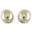 Polished Brass effect Zamac Round Door knob (Dia)59mm, Pair