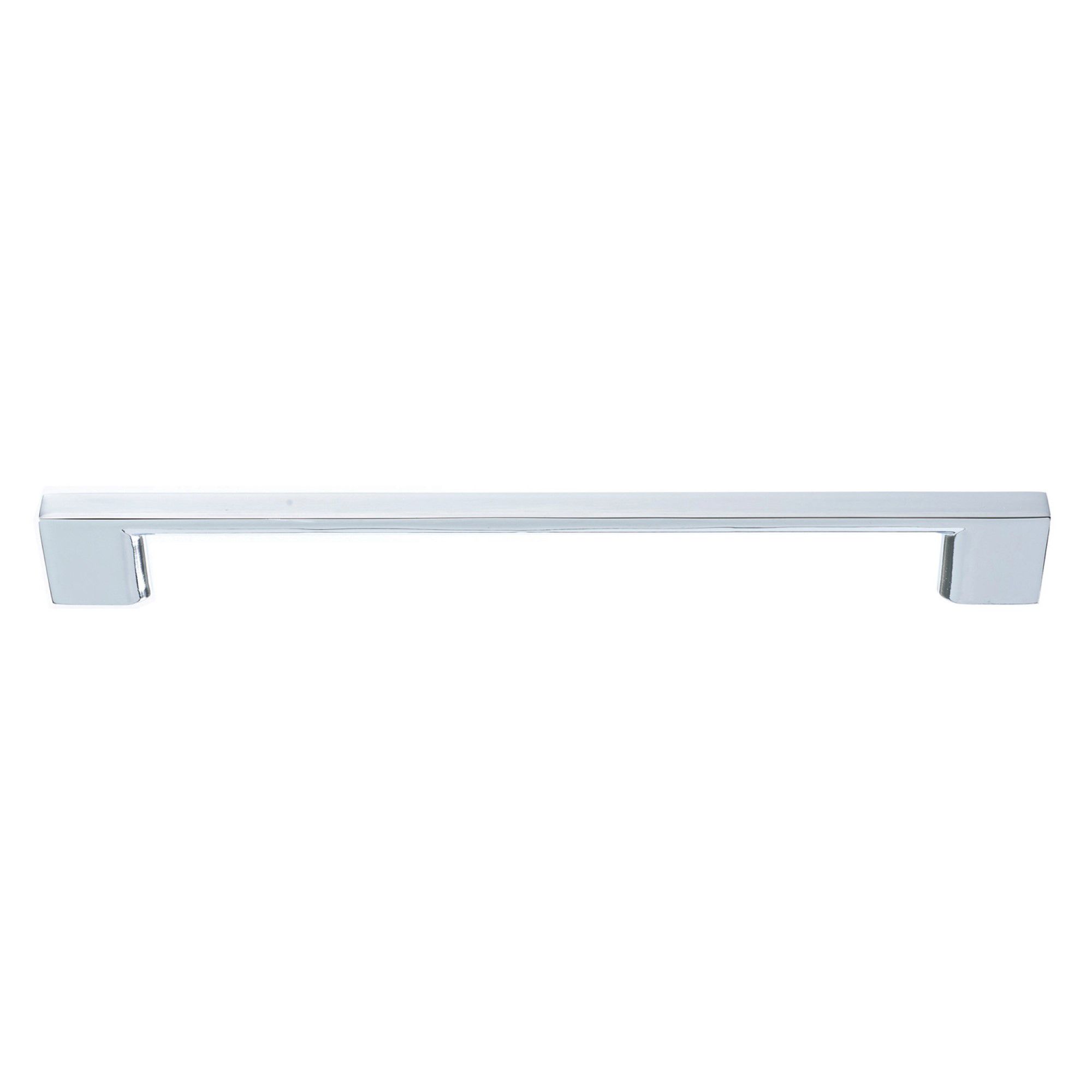 Polished Chrome effect Anodised Zinc alloy Straight Bar Pull handle (L)138mm