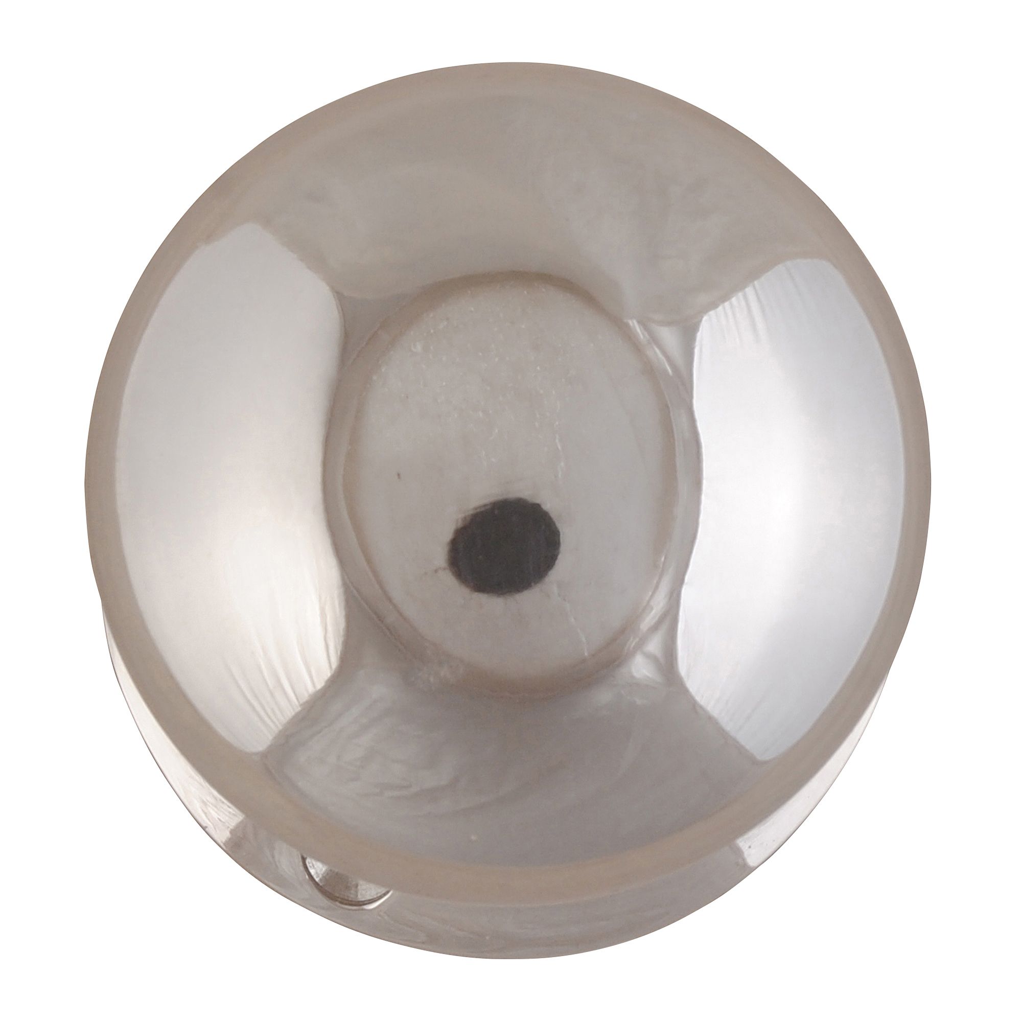 Polished Chrome effect Zamak Round Door knob (Dia)54mm, Pair