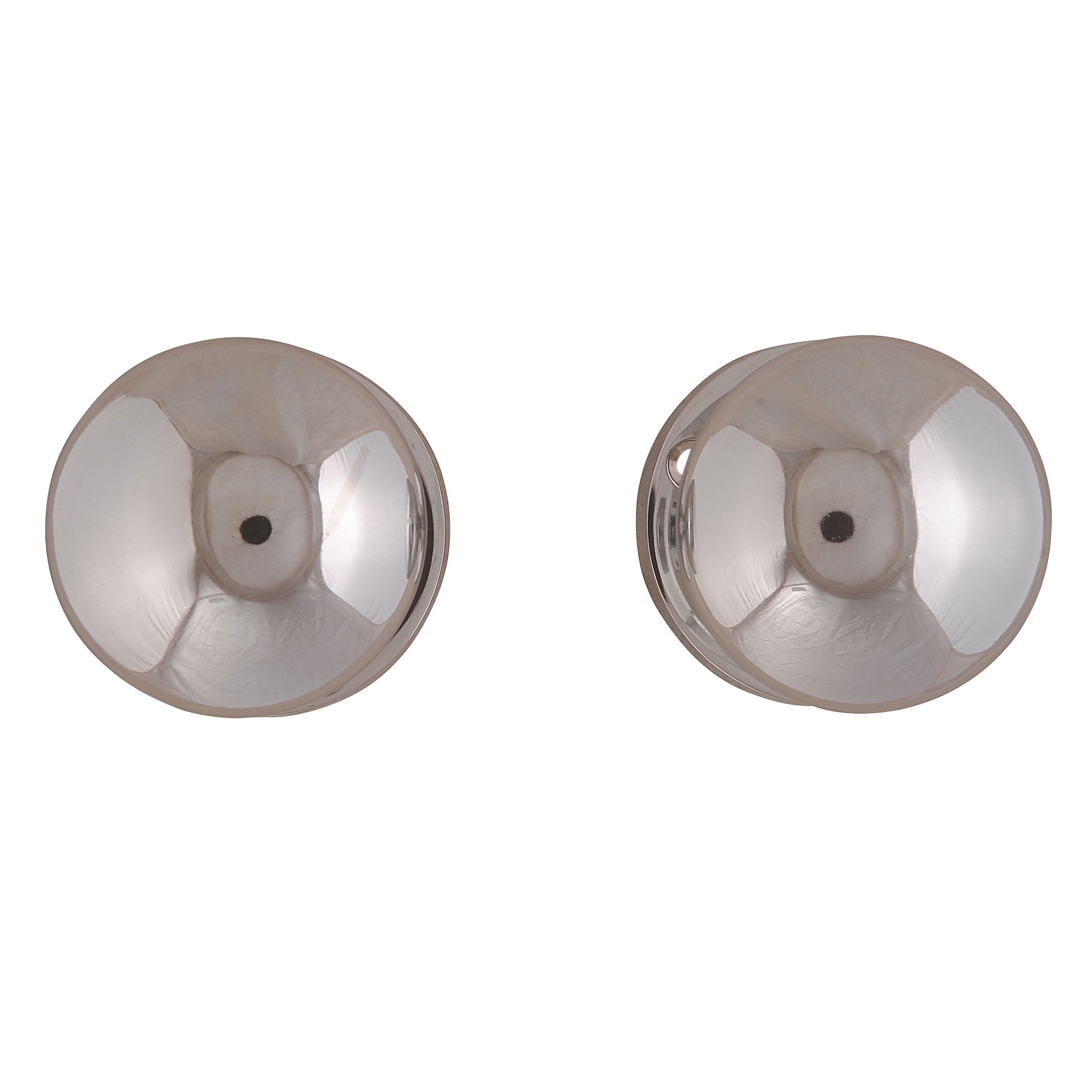 Polished Chrome effect Zamak Round Internal Door knob (Dia)54mm, Pack of 3