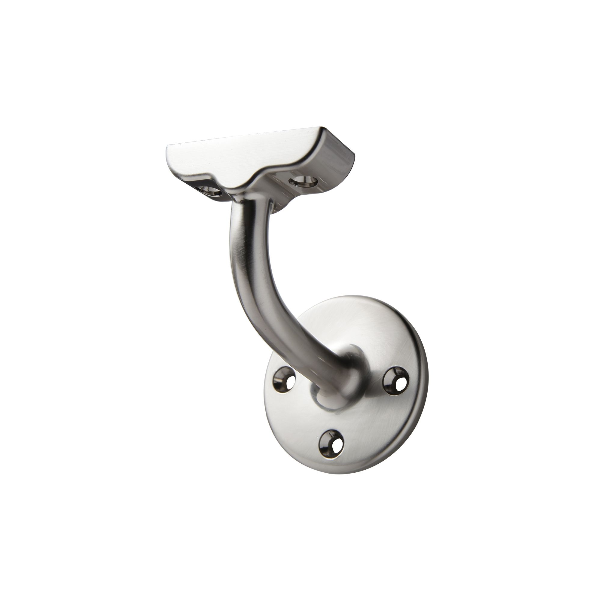 Polished Silver Metal Screw-in Handrail bracket (L)73mm (H)78mm (W)70mm