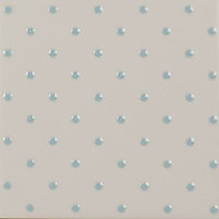 Polka Dot White Patterned Ceramic Wall & floor Tile Sample