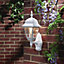 Polperro White PIR Outdoor Wall light 60W