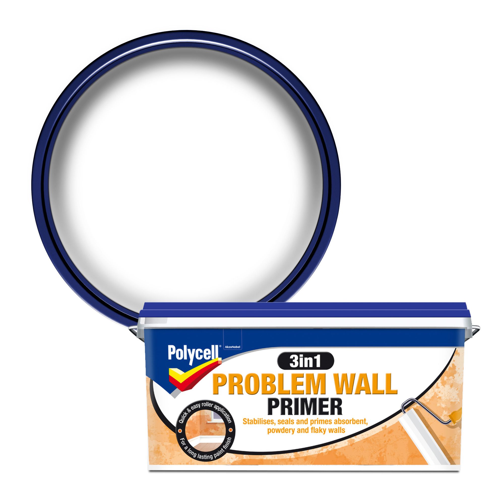 Polycell 3 in 1 Problem Wall Primer, 2.5L Tub