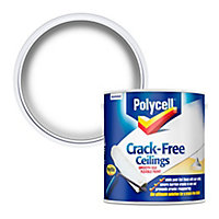Polycell Crack free White Silk Emulsion paint, 2.5L