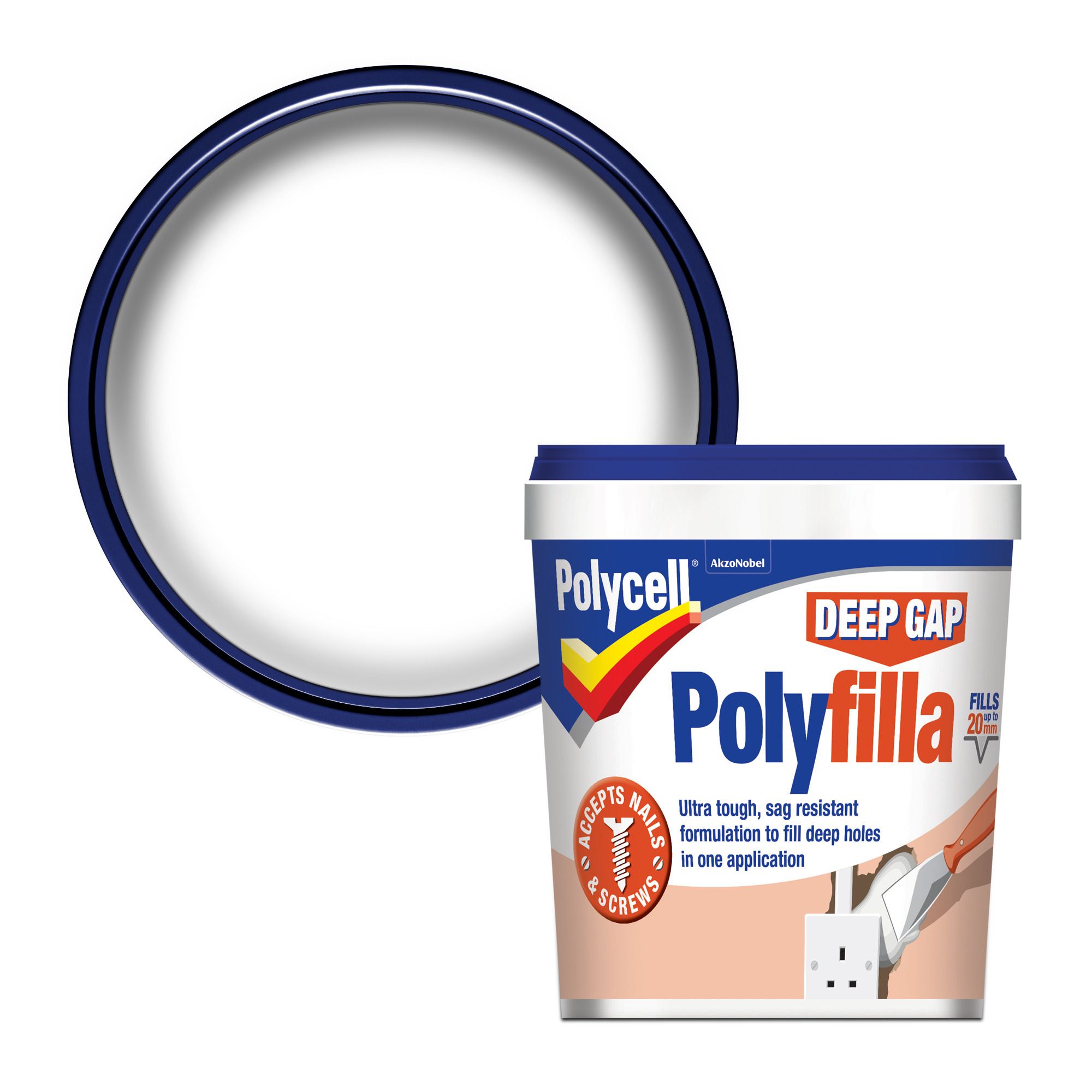 Polycell Polyfilla Grey Ready mixed Filler, 1L