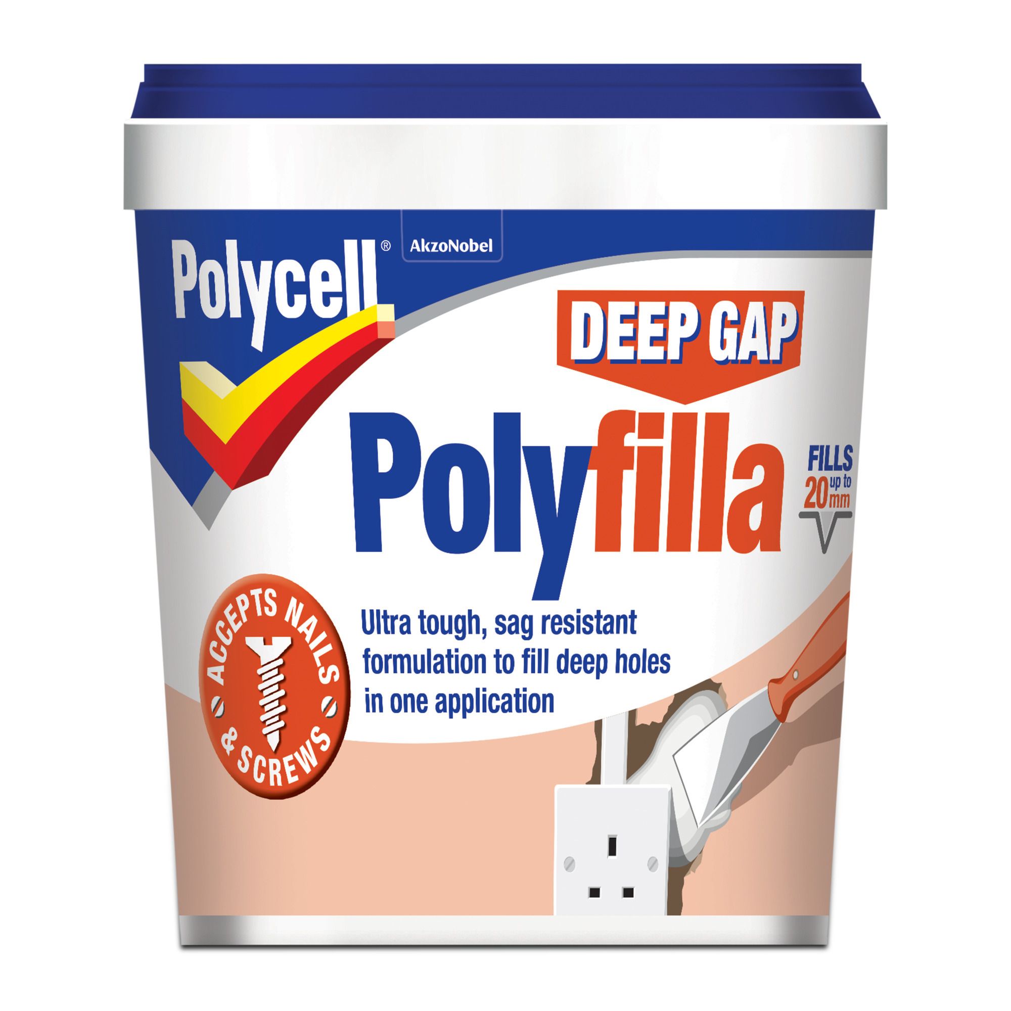 Polycell Polyfilla Grey Ready mixed Filler, 1L