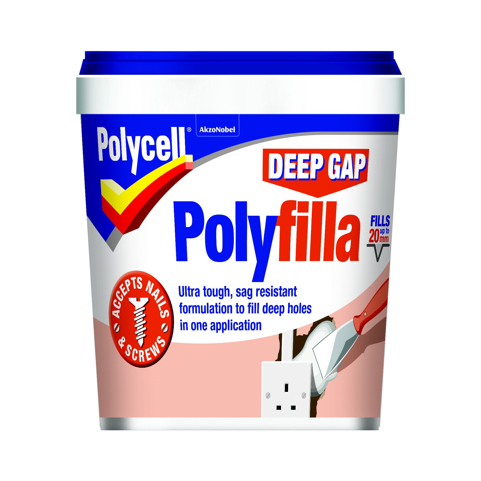 Polycell Polyfilla Grey Ready mixed Filler DIY at B&Q