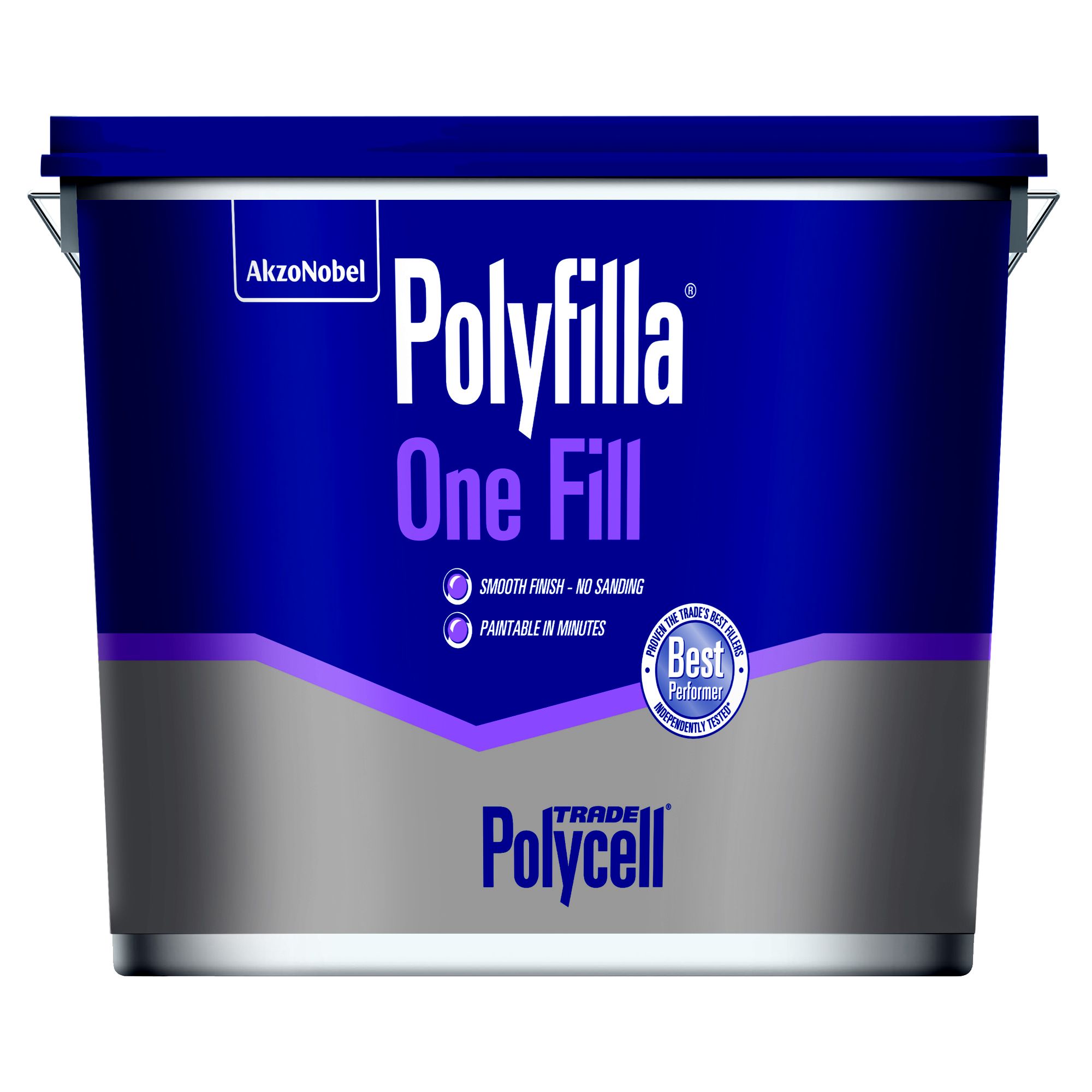 Polycell Polyfilla one fill White Filler 4000ml Ready mixed DIY at B&Q