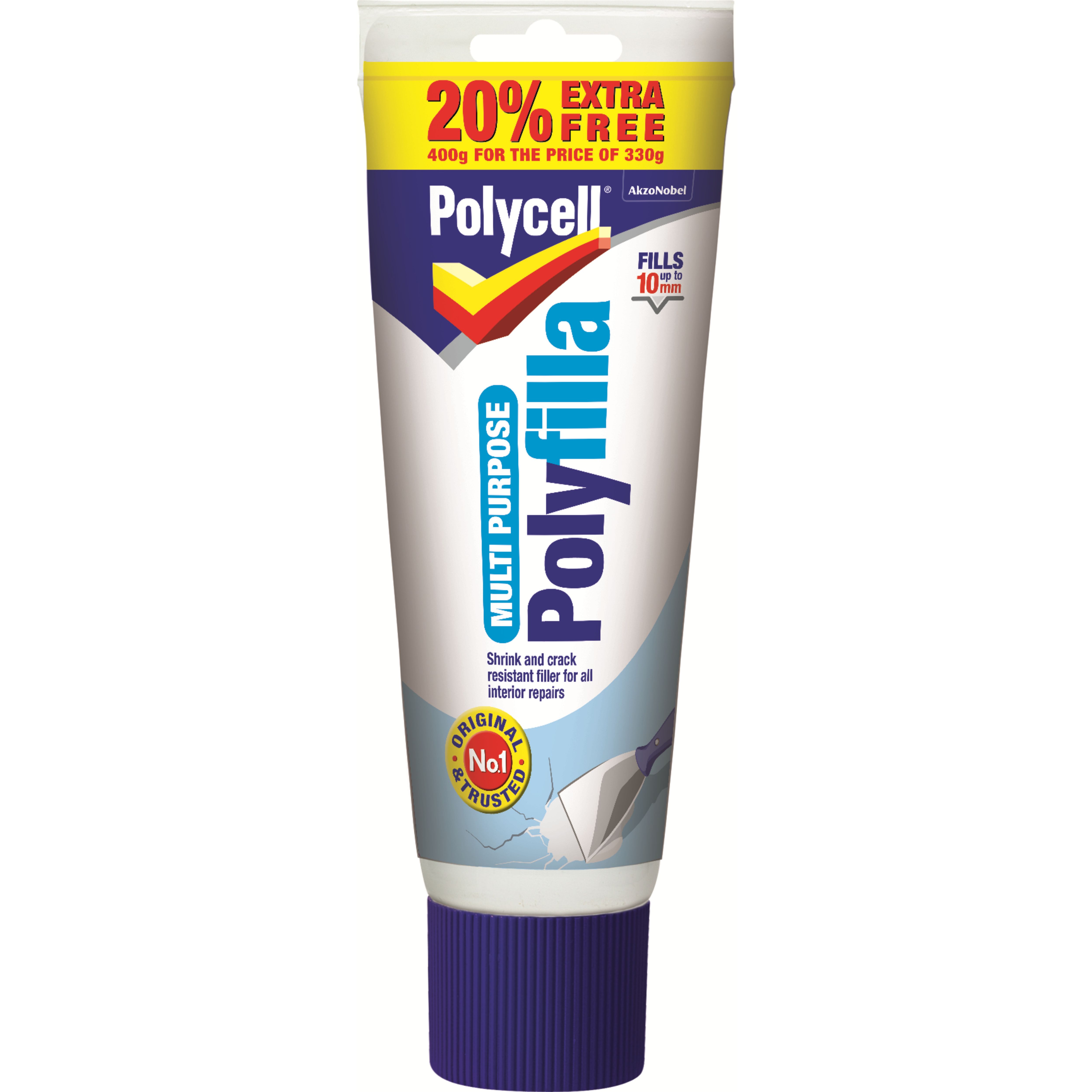 Polycell Polyfilla White Ready mixed Filler, 396ml 430g