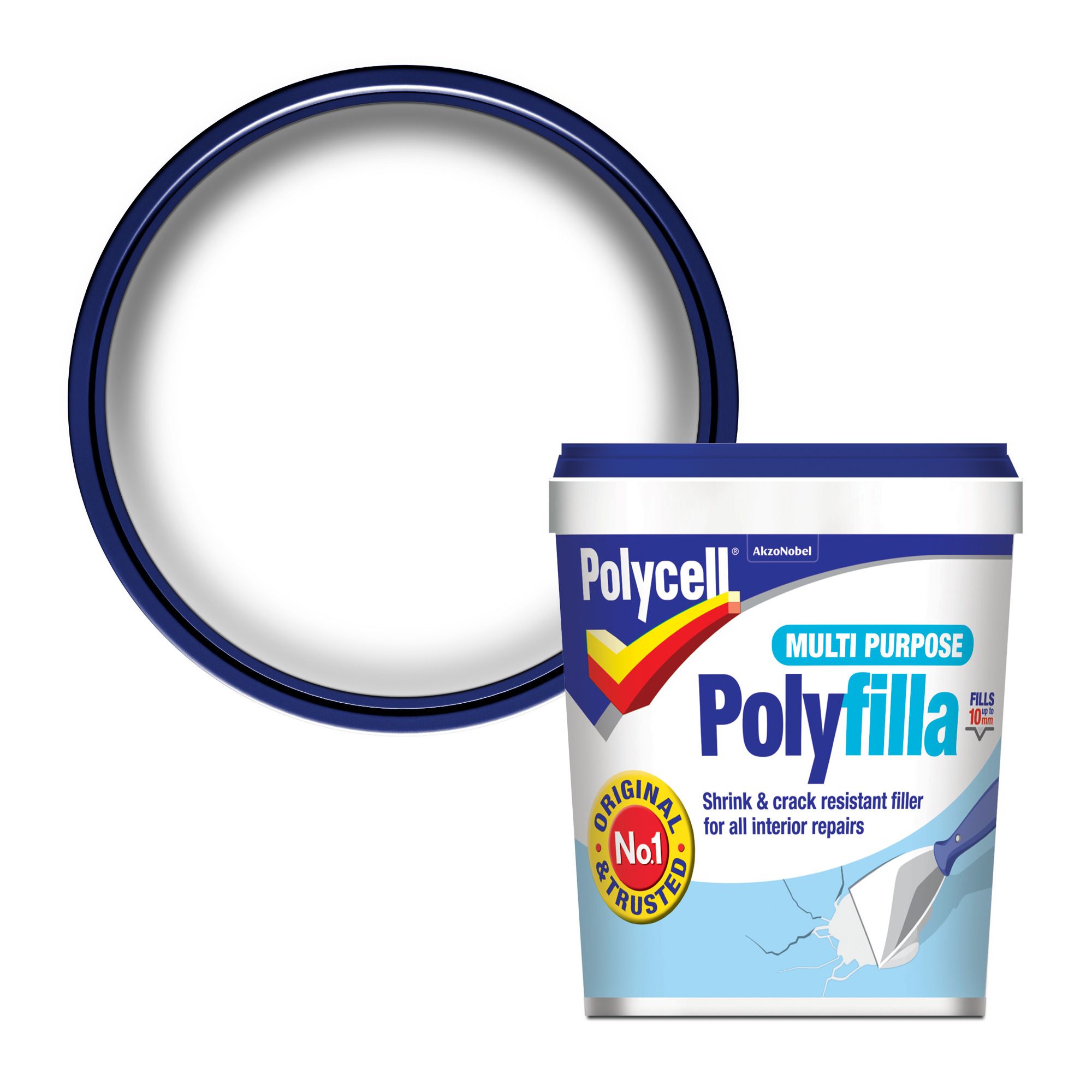 Polycell White Ready mixed Filler, 1kg