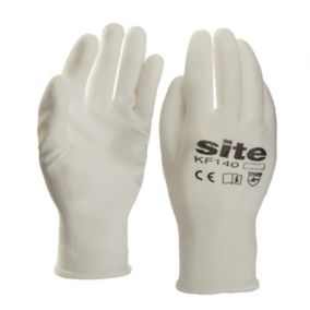 Polyester (PES) White Specialist handling gloves, Large