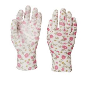 Polyester Pink Gardening gloves Medium, Pair
