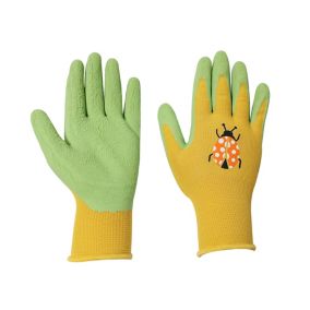 Polyester Yellow & green Gardening gloves 4-6 years, Pair