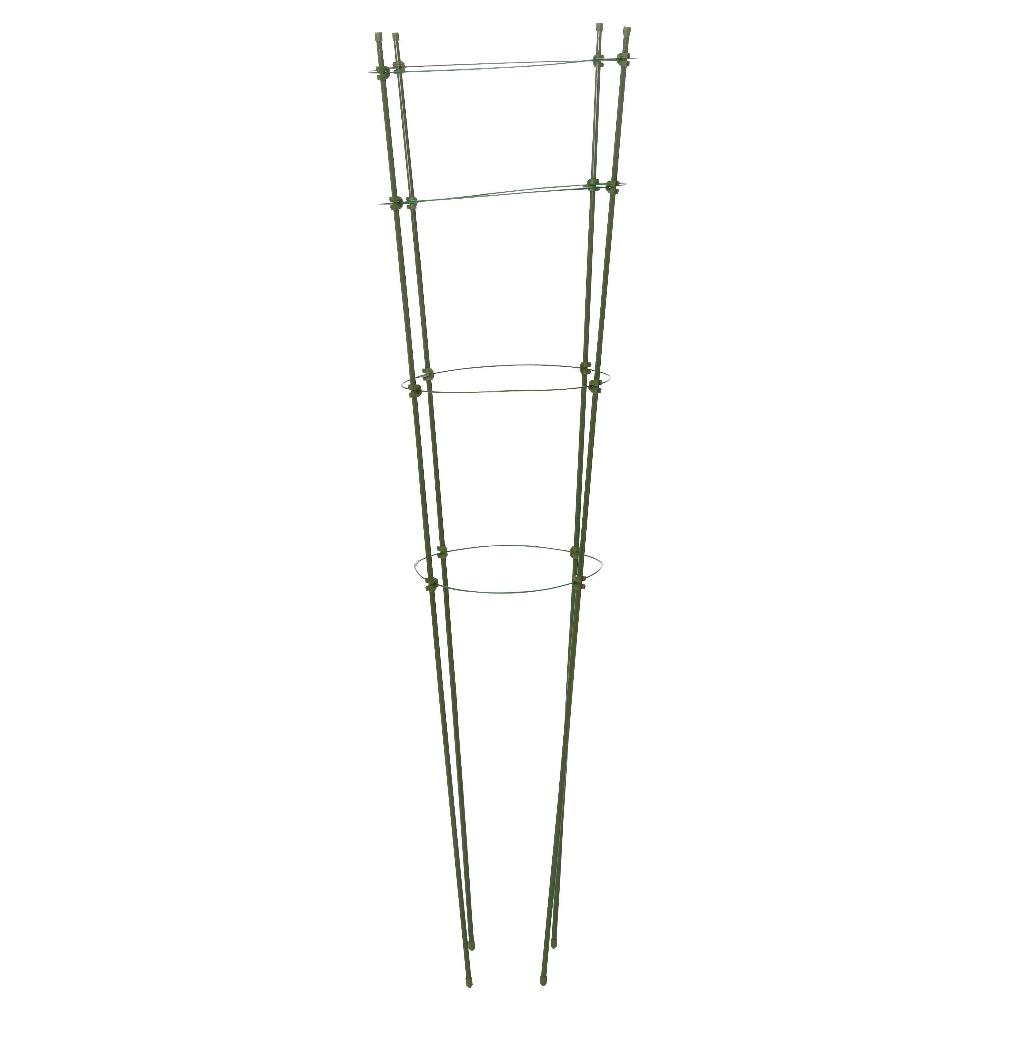 Polyethylene (PE), PVC & steel Collapsible circular Plant support (L)130cm (W)37cm (Dia)37cm