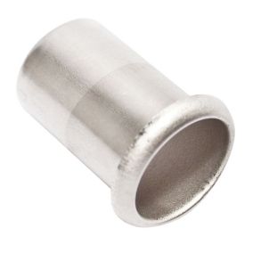 PolyPlumb Chrome effect Stainless steel Push-fit Pipe insert, Pack of 5
