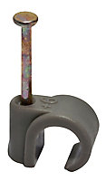 PolyPlumb Metal & plastic Pipe clip PB2210V2 (Dia)10mm, Pack of 50