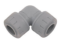 PolyPlumb Push-fit 90° Pipe elbow (Dia)15mm, Pack of 10