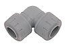 PolyPlumb Push-fit 90° Pipe elbow (Dia)15mm, Pack of 10