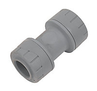 PolyPlumb Push-fit Straight Coupler (Dia)15mm, Pack of 10