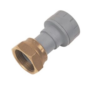 PolyPlumb Straight Push-fit Tap connector 15mm x ½"