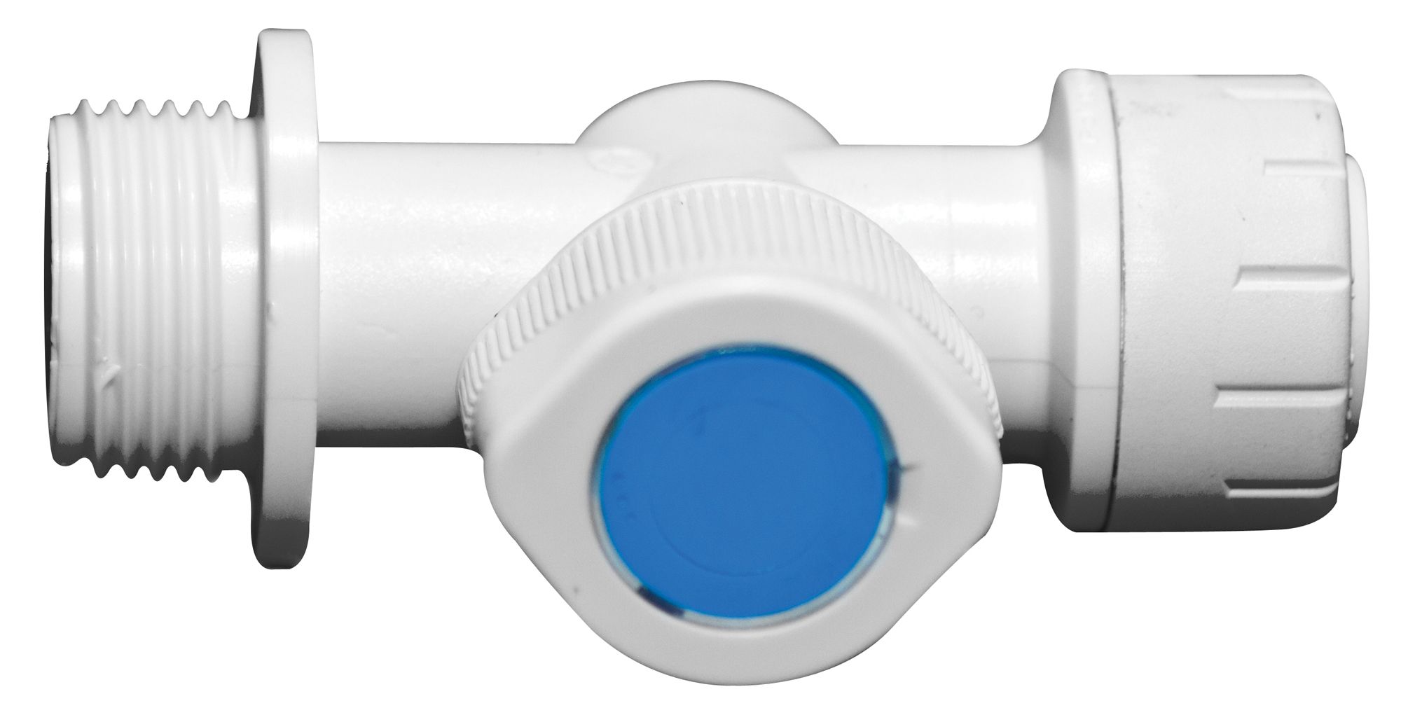 PolyPlumb White Push-fit PER tube Cold Valve, (Dia)15mm x ¾"