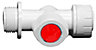 PolyPlumb White Push-fit PER tube Hot Valve, (Dia)15mm x ¾"
