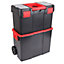 Polypropylene (PP) 2 compartment Trolley & toolbox (H)620mm (W)255mm (D)460mm