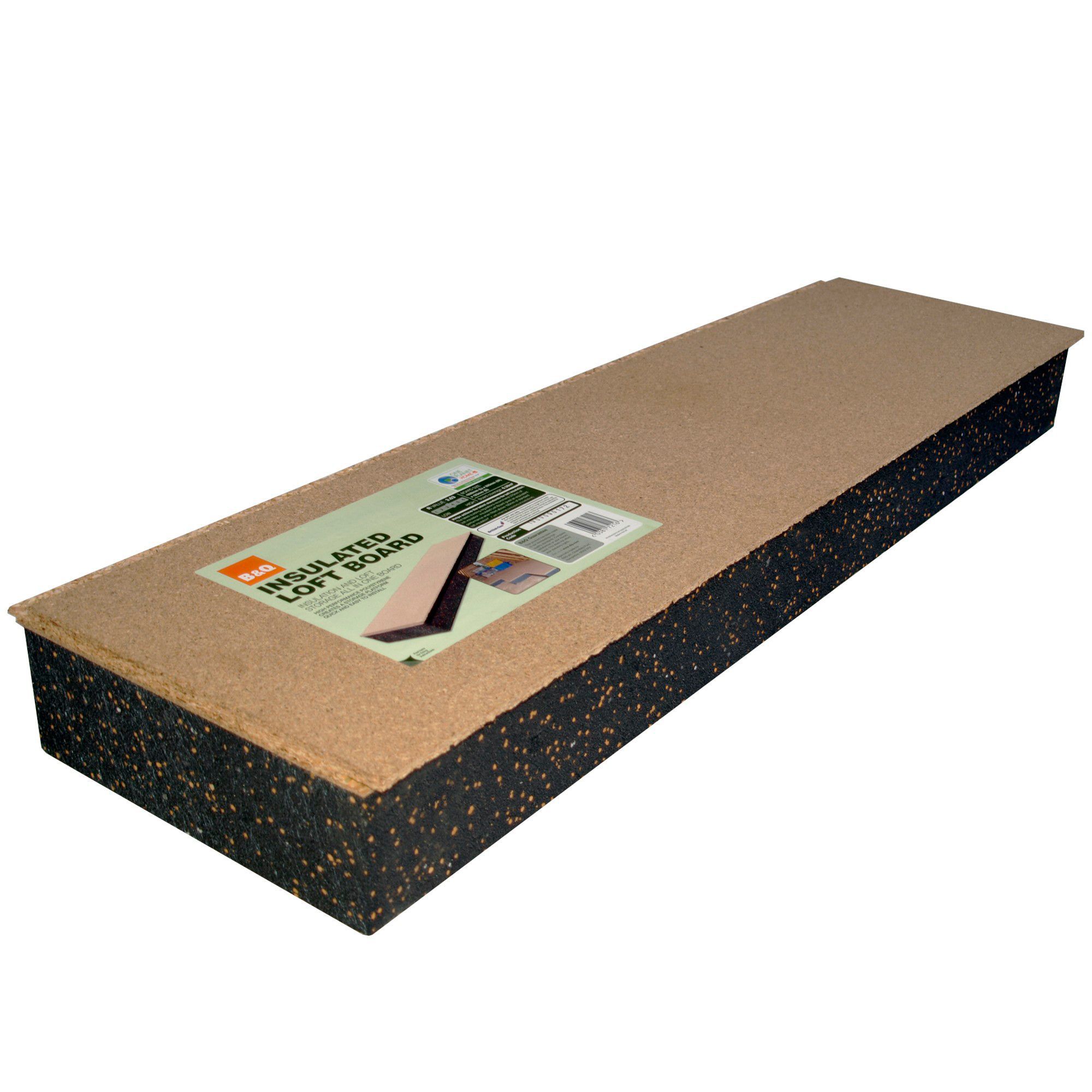 Polystyrene & Chipboard Insulation Board (L)1.22m (W)0.32m (T)123mm ...